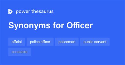 officer synonym|OFFICER Synonyms .